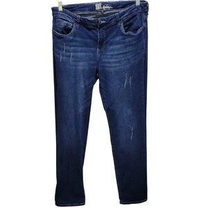 Kut from the Kloth Diana Slim Straight Distressed Jeans Mid Rise Womens Sz 12
